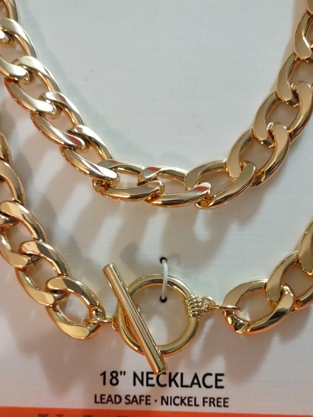 NWT House of Harlow 1960 Polished Gold Layered Dbl Row Curb Chain Toggle N-lace.